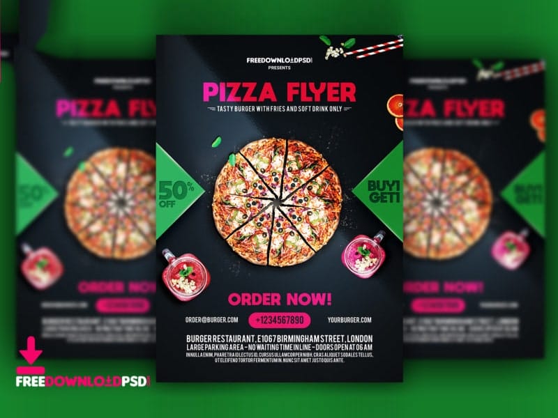 Best Free Flyer Templates 324 Pizza-Flyer-Template-PSD