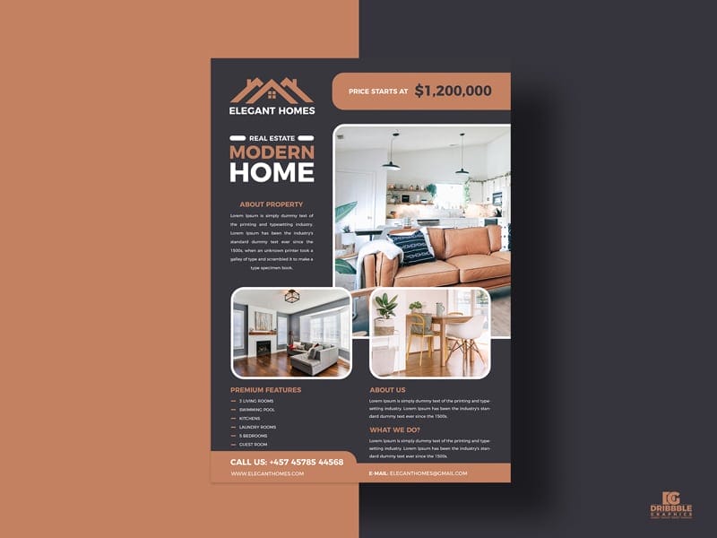 Best Free Flyer Templates 125 Real Estate Flyer Design Template For 2021