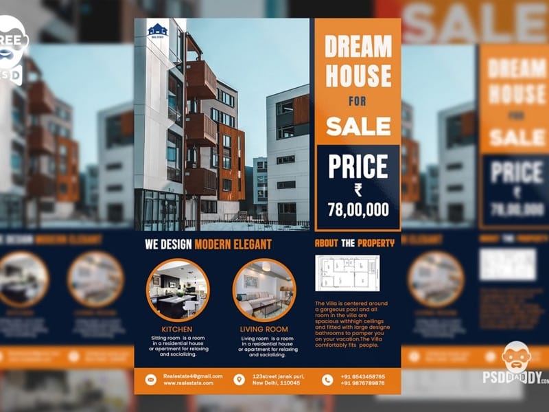 Best Free Flyer Templates 133 Real Estate Flyer PSD