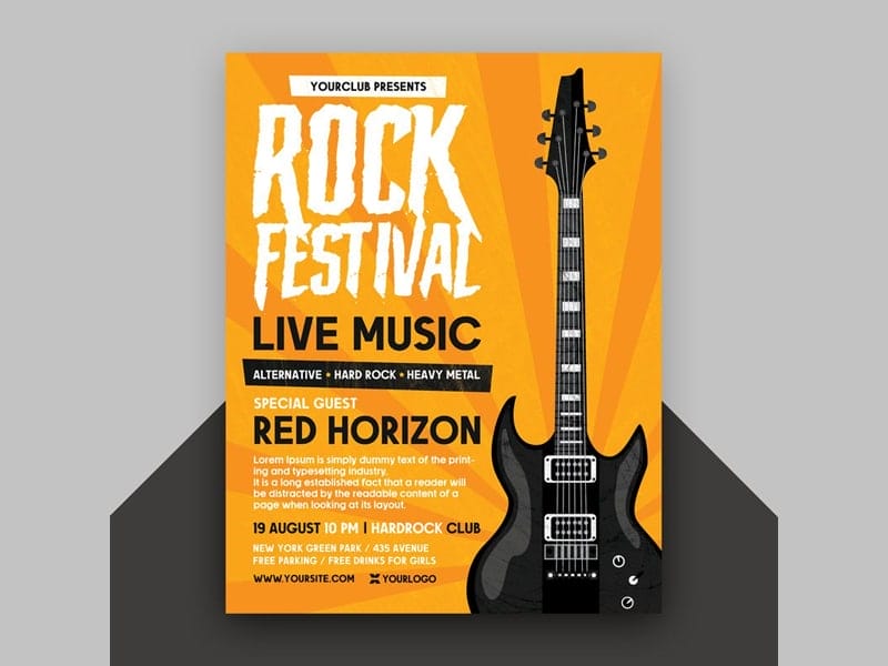 Rock Festival Flyer Template