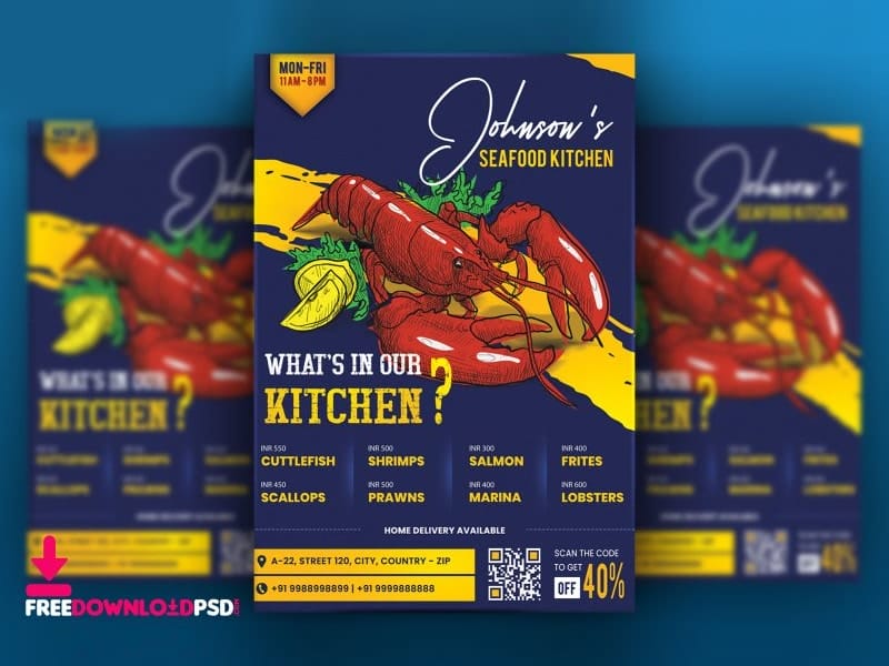 Sea Food Flyer Template 