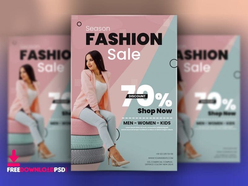 Season Fashion Sale Flyer Template PSD