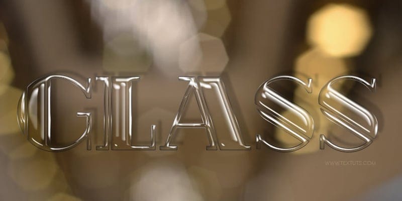 Latest Free Photoshop Text Styles & Effects 172 Shiny Glass Text Effect