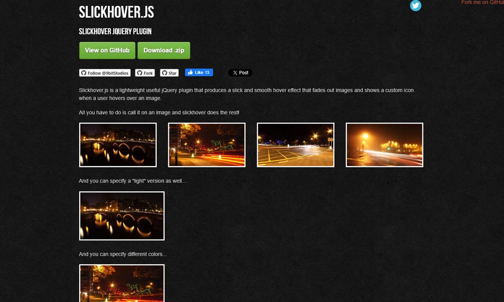 250+ jQuery & CSS3 Hover Effects (Plugins & Tutorials) 182 Slickhover js
