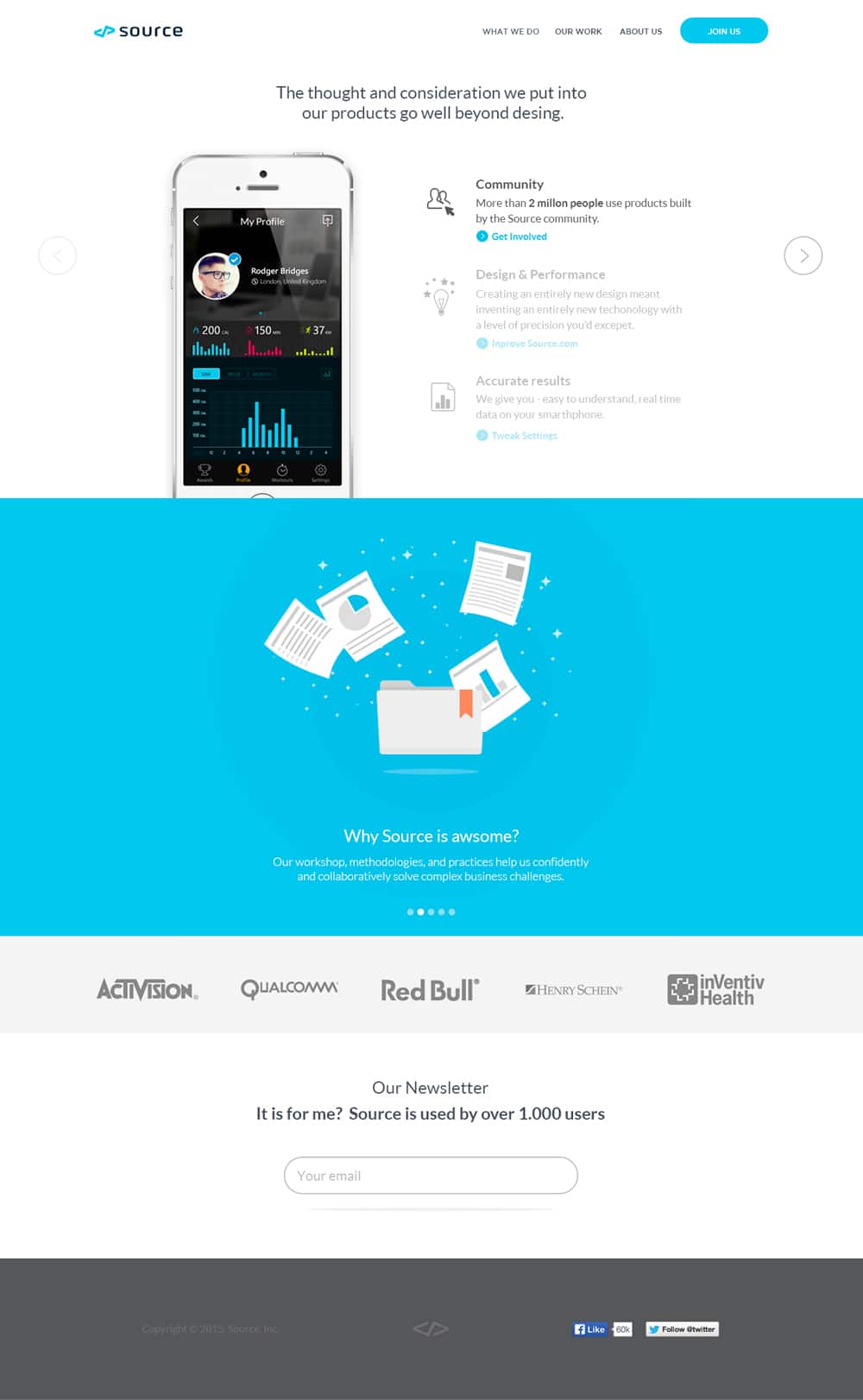 Latest Free Web Elements From February 2015 19 Source - Landing Page PSD