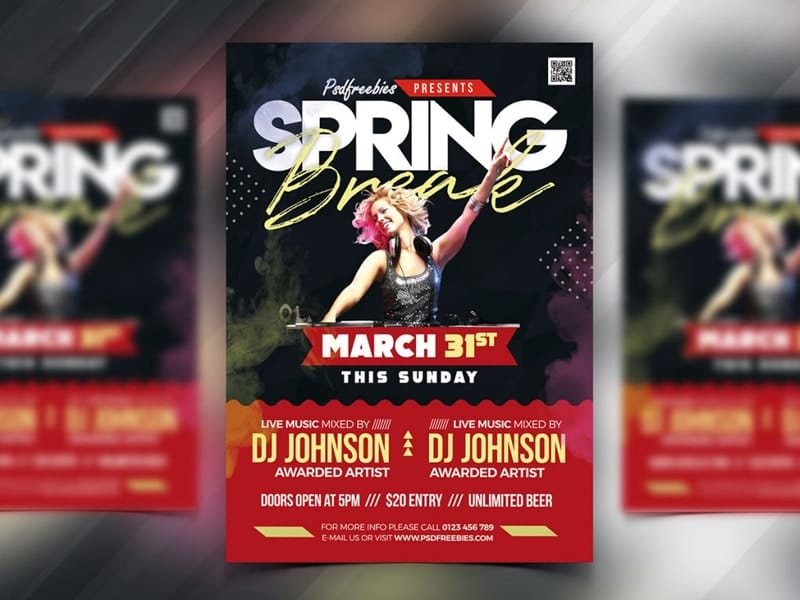 Spring Break Party Flyer