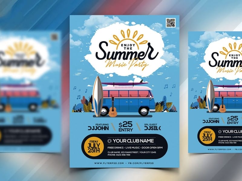 Summer Party Flyer PSD