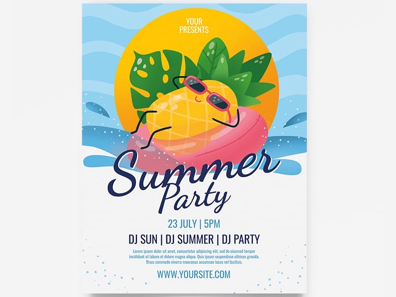 Summer Party Flyer Template