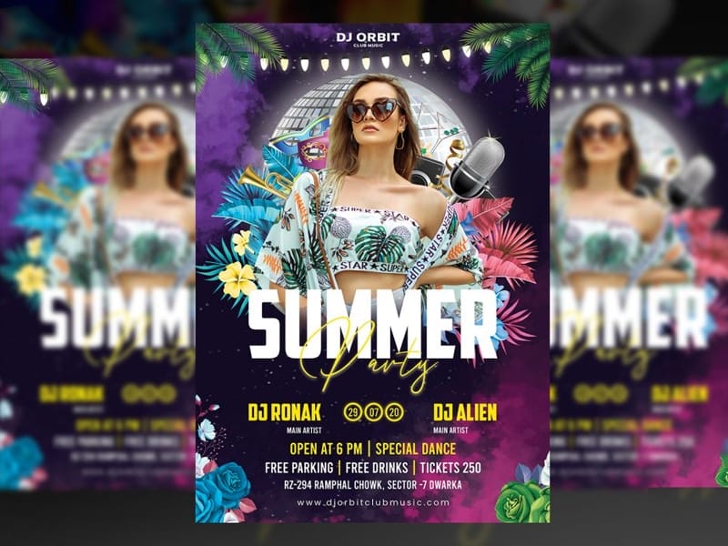 Best Free Flyer Templates 232 Summer Party Template