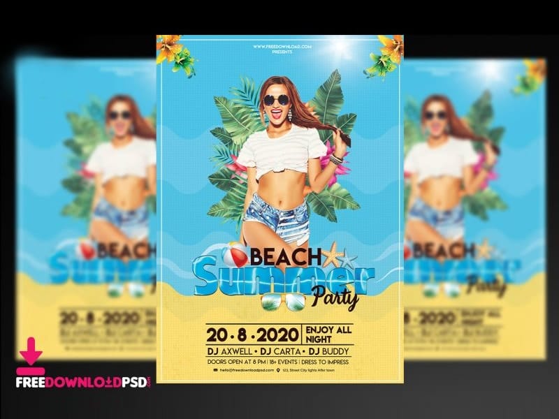 Best Free Flyer Templates 236 Summer Beach Party Flyer Template