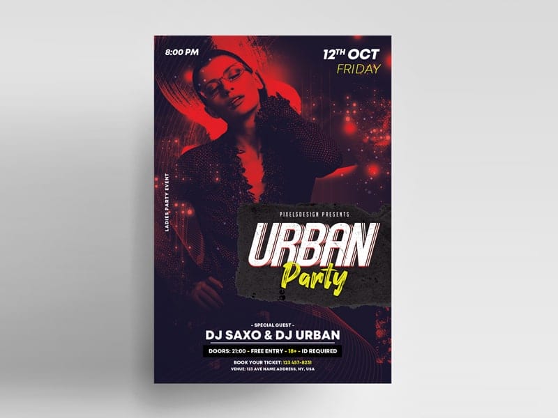 Best Free Flyer Templates 208 Urban Party DJ Flyer Template