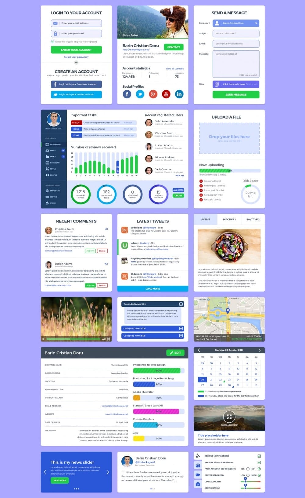 Latest Free Web Elements From February 2015 2 User Interface Kit PSD