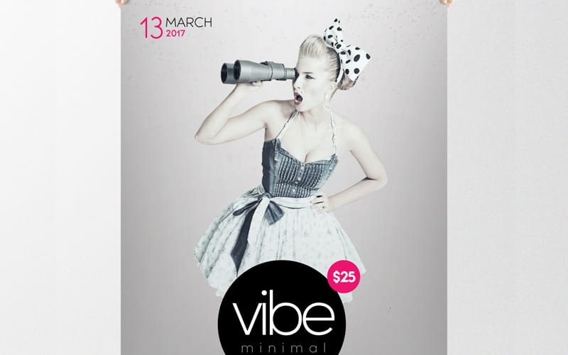 Vibe Minimal Free Flyer Template PSD