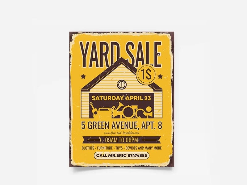 Yard Sale Flyer Template