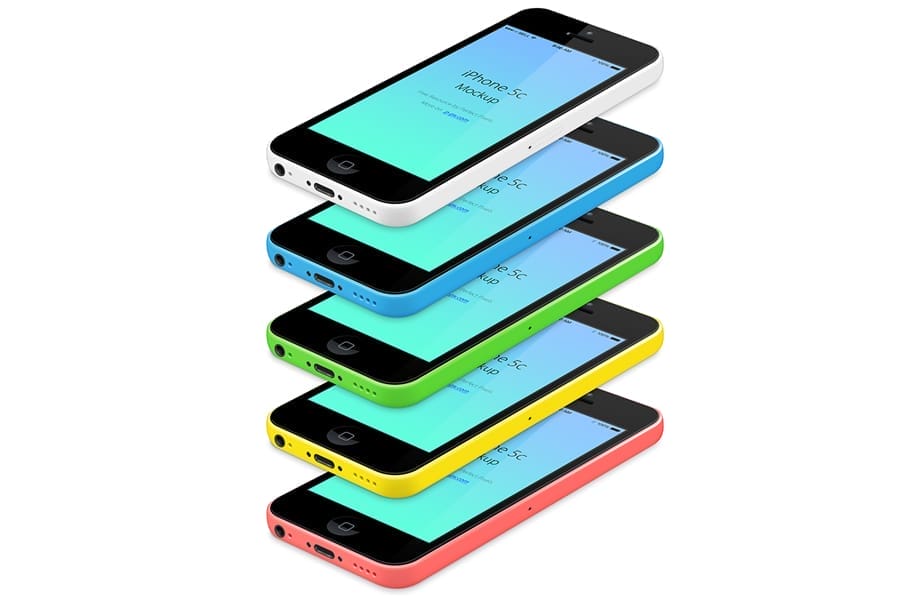 Latest Free Web Elements From February 2015 33 iPhone 5c Vector Mockup PSD