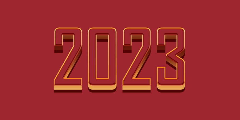 2023 3D Photoshop Text Effect