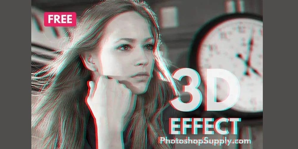 Latest Free Photoshop Actions 230 3D Effect Photoshop Action