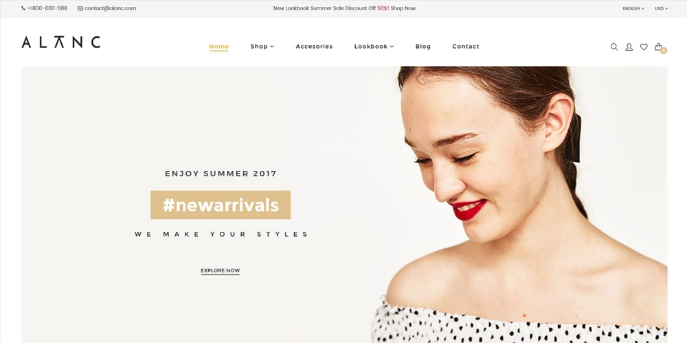 ALANC eCommerce Theme PSD