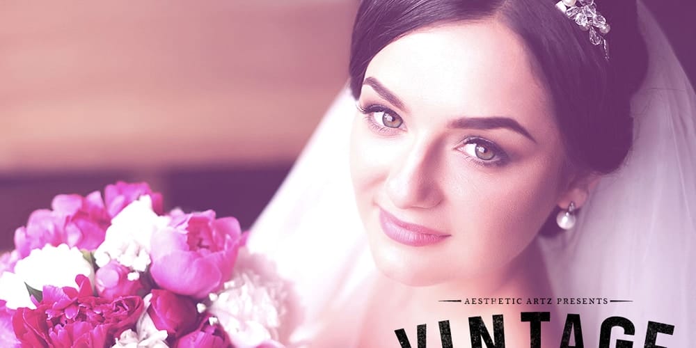Latest Free Photoshop Actions 138 Aesthetic Vintage Wedding PS Action