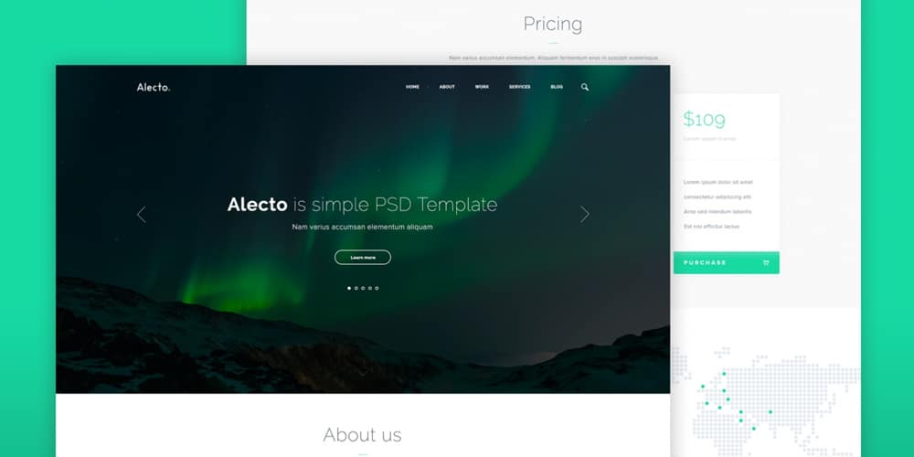 Alecto Web Template PSD