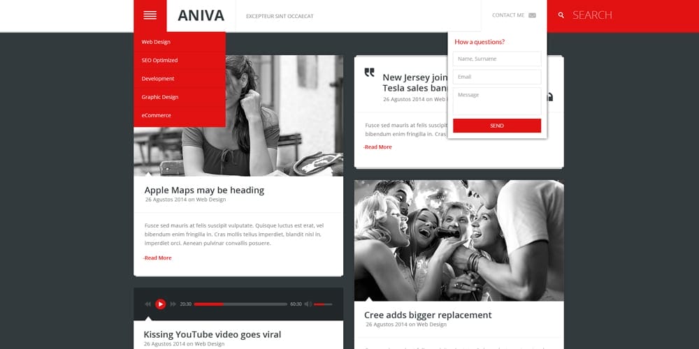 Best Free Web Templates 2023 294 Aniva Blog PSD Theme