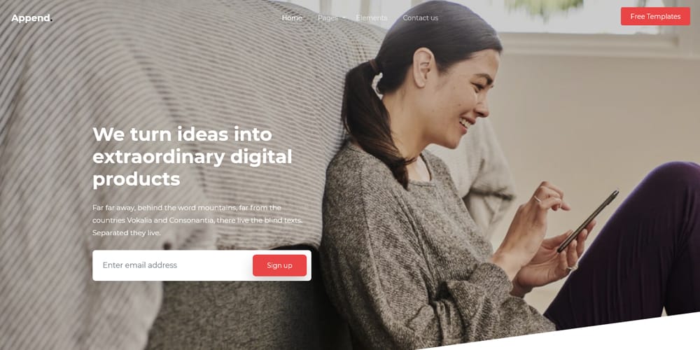 Best Free Web Templates 2023 241 Append HTML Bootstrap Template