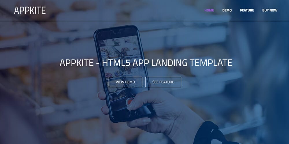 Appkite App Landing Page Template