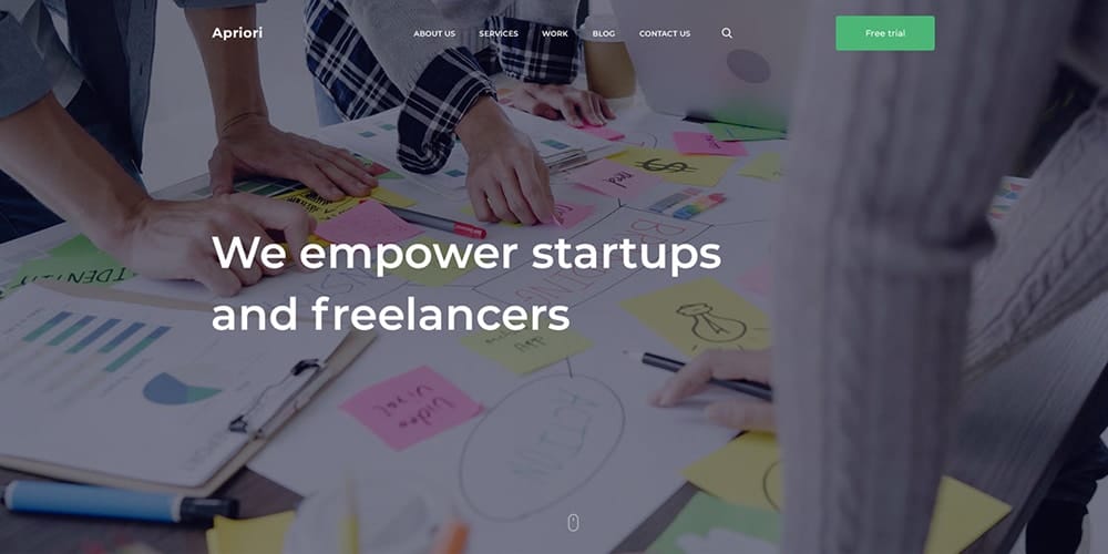 Best Free Web Templates 2023 134 Apriori Agency Web Template PSD