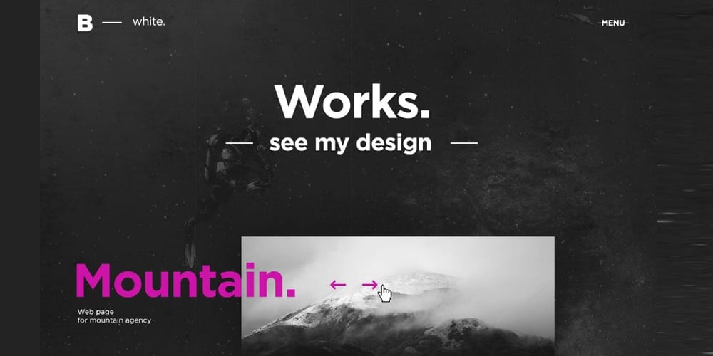 B White Creative Portfolio Template