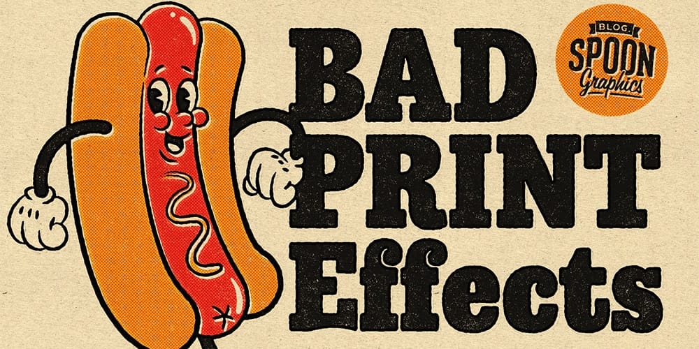 Latest Free Photoshop Actions 137 Bad-Print-Effects-Photoshop-Action