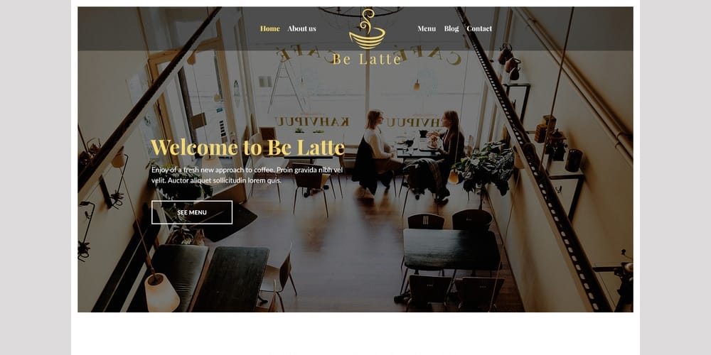 Best Free Web Templates 2023 175 Be Latte Coffee Shop Template PSD