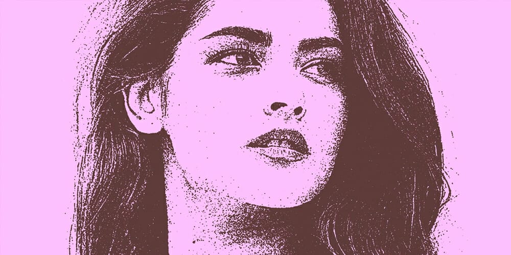 Latest Free Photoshop Actions 262 Bitmap Screen Poster Effect