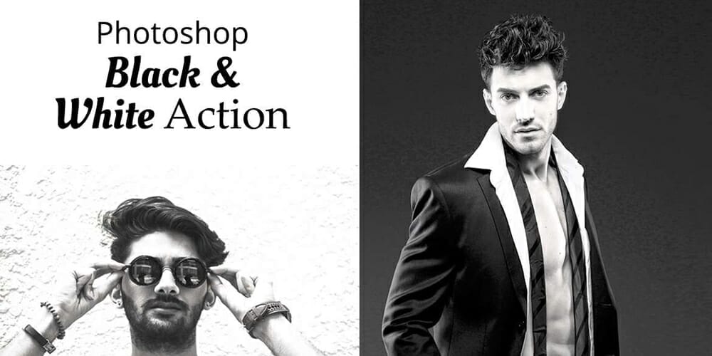 Latest Free Photoshop Actions 64 Black and White Action