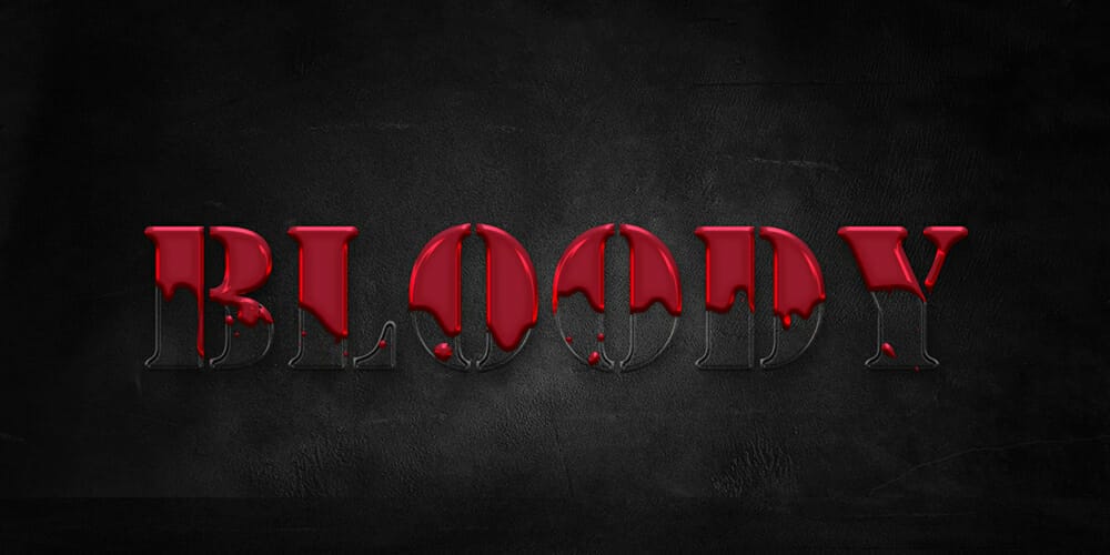 Latest Free Photoshop Text Styles & Effects 202 Blood Text Effect