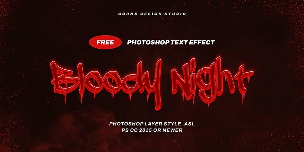 Latest Free Photoshop Text Styles & Effects 201 Blood Text Effect