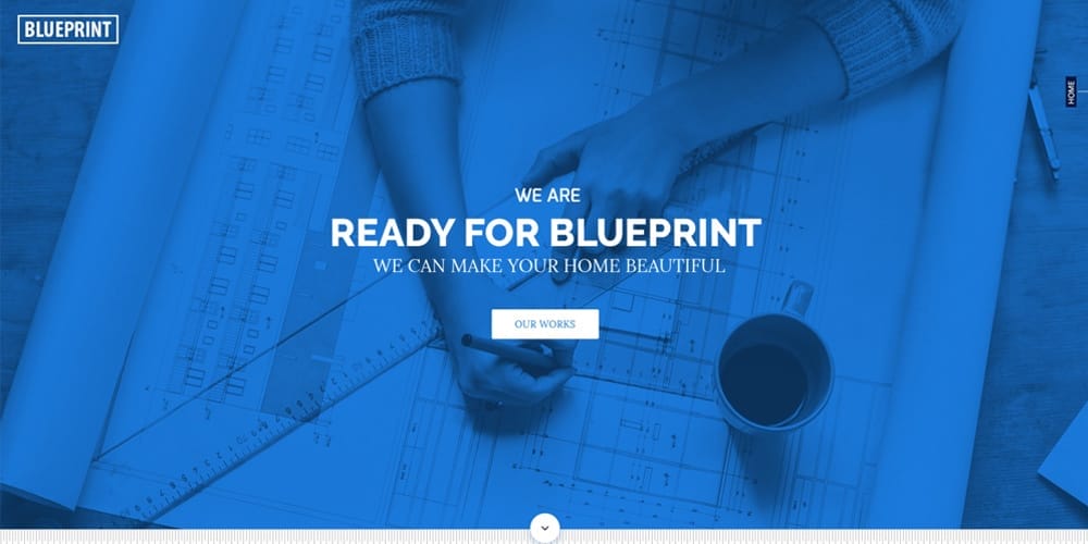Blueprint Web Template PSD