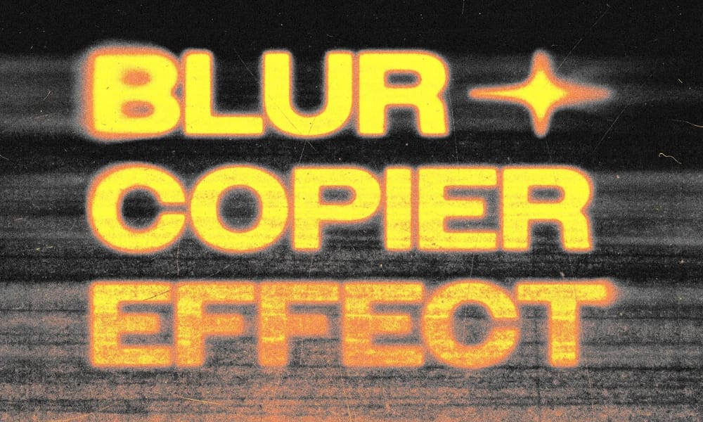 Latest Free Photoshop Text Styles & Effects 2 Blur Copier Text Effect PSD