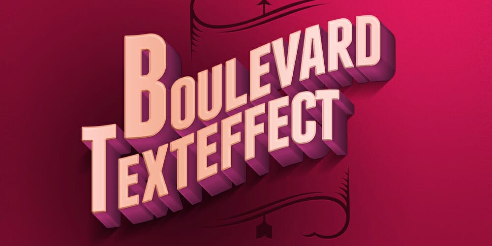 Latest Free Photoshop Text Styles & Effects 165 Boulevard Retro Text Effect