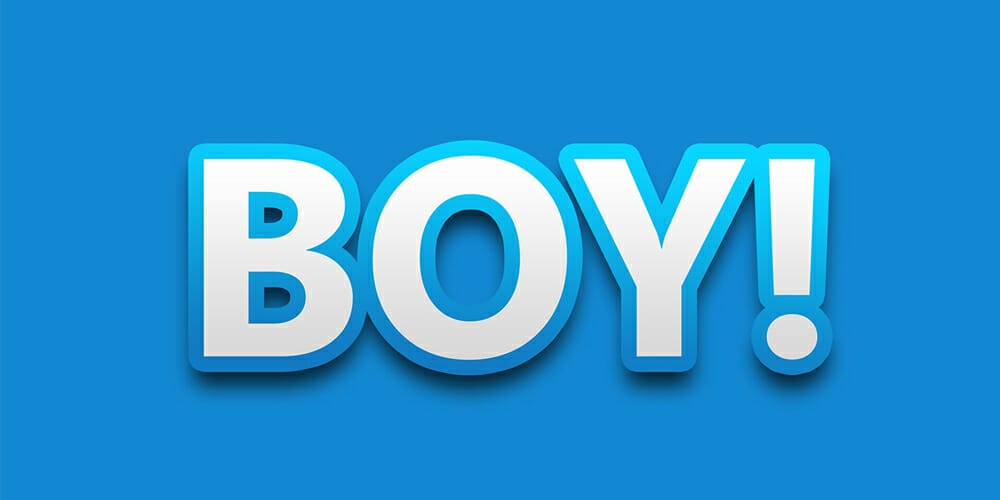 Latest Free Photoshop Text Styles & Effects 253 Boy Text Effect