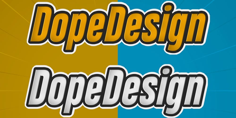 Latest Free Photoshop Text Styles & Effects 207 Cartoonish Text Effect