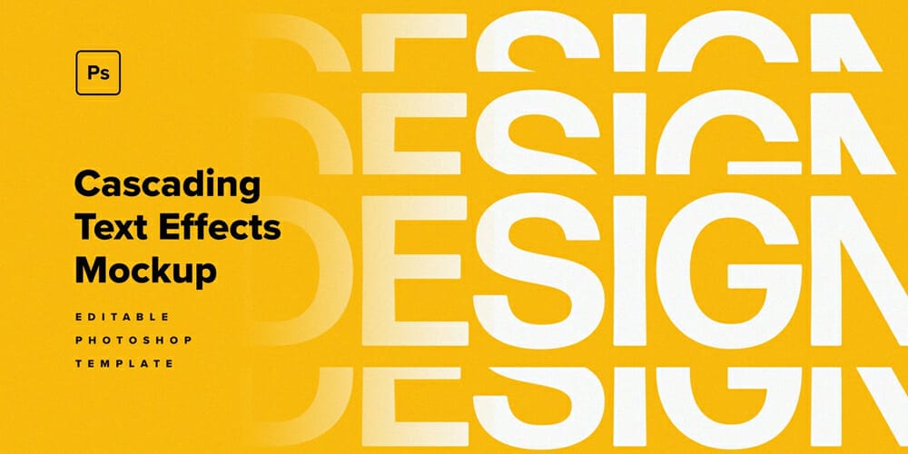 Latest Free Photoshop Text Styles & Effects 219 Cascading Distortion Text Effects