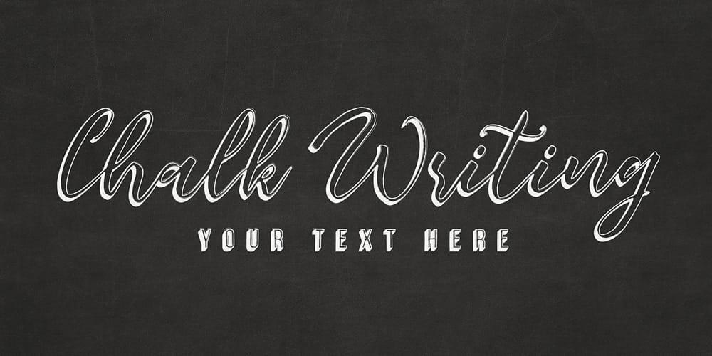 Latest Free Photoshop Text Styles & Effects 186 Chalk Writing Text Effect