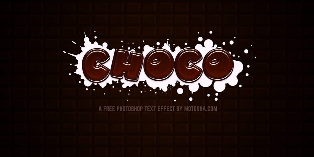 Latest Free Photoshop Text Styles & Effects 232 Chocolate Text Effect