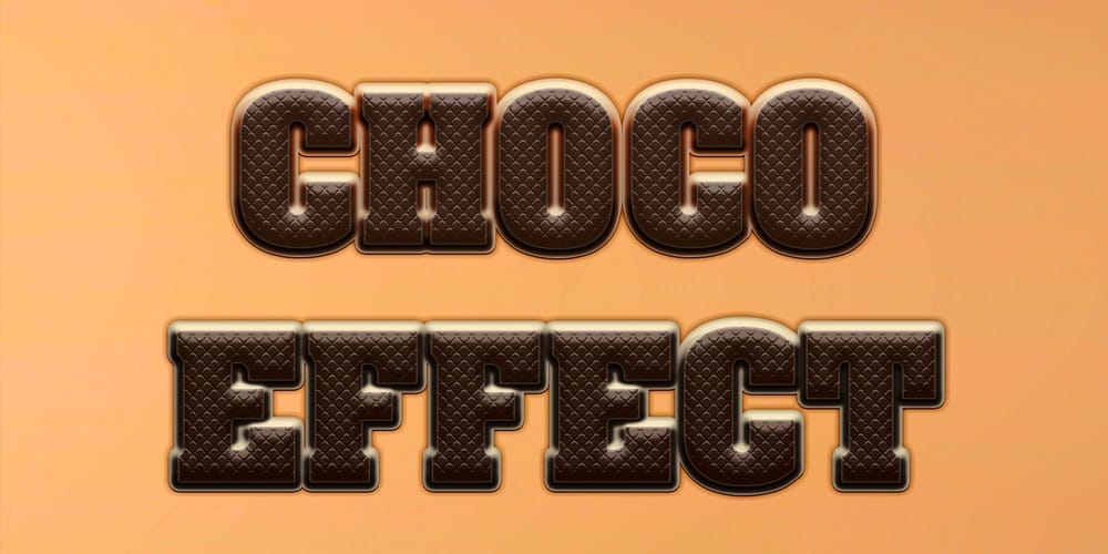 Chocolate Text Effect PSD