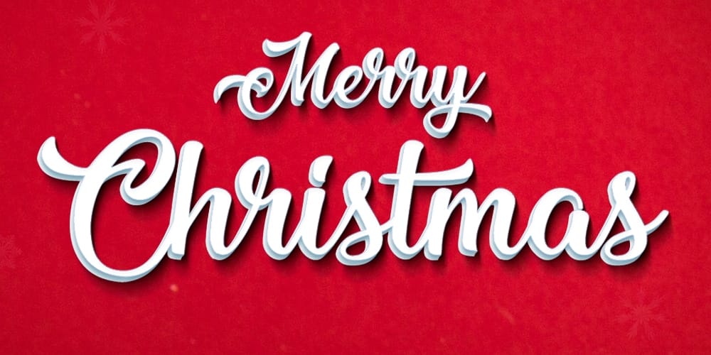Latest Free Photoshop Text Styles & Effects 194 Christmas Text Effect PSD
