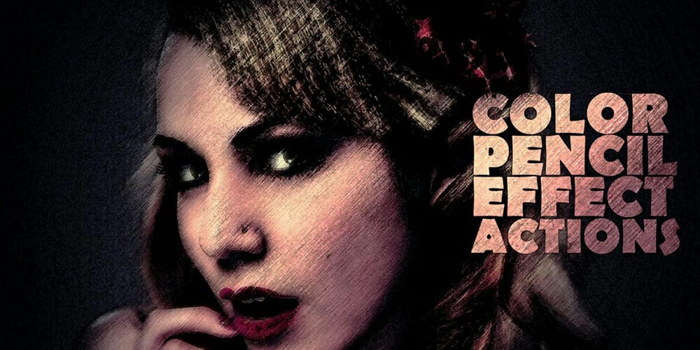 Latest Free Photoshop Actions 97 Color Pencil Sketch Actions