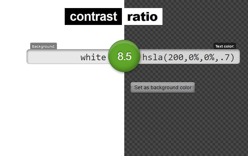 Converters and Calculators for Responsive Design, Color, Typography, Grid, Pixel Density 3 Contrast Ratio