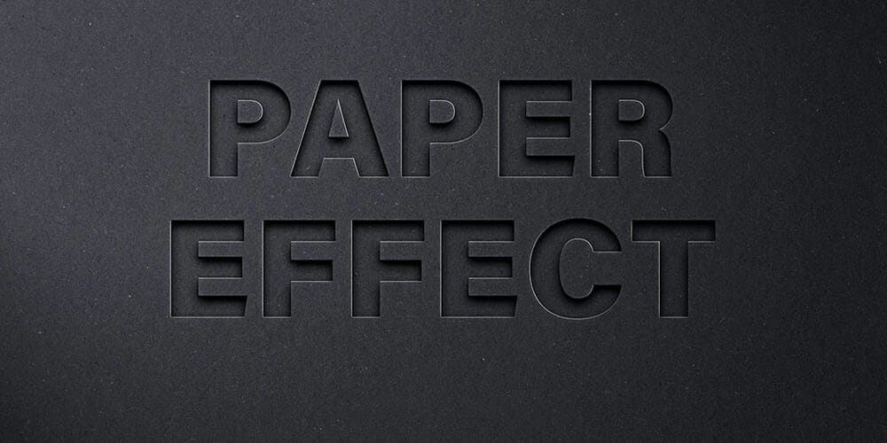 Latest Free Photoshop Text Styles & Effects 47 Cutout Paper Text Effect