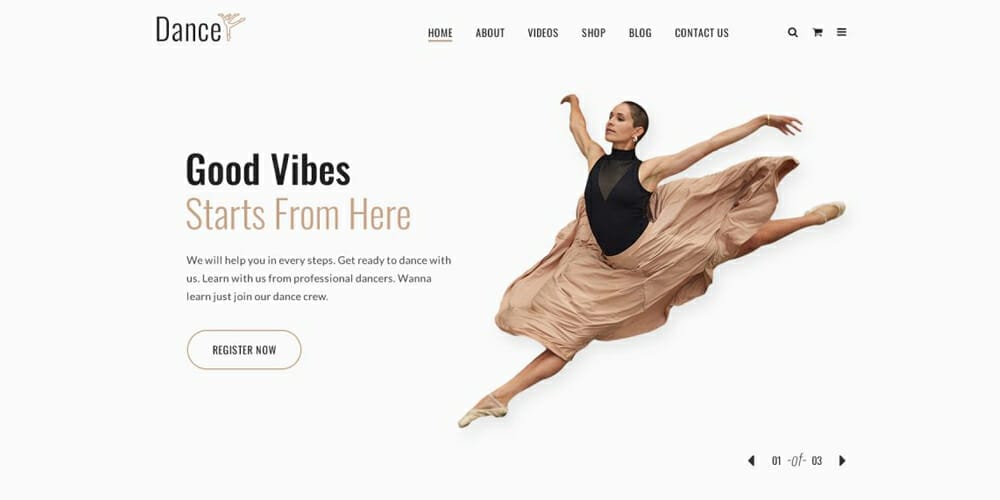 Best Free Web Templates 2023 381 Dance Website Template