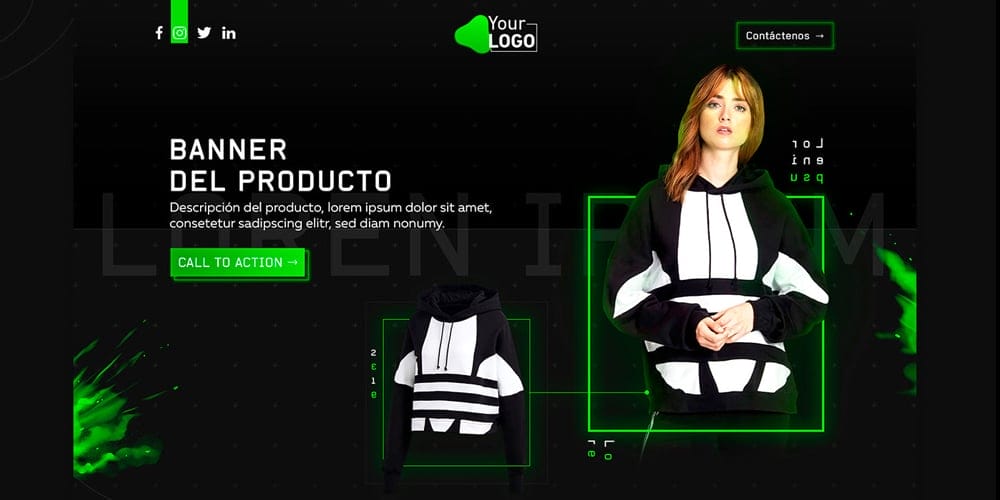 Best Free Web Templates 2023 92 Dark Landingpage Template